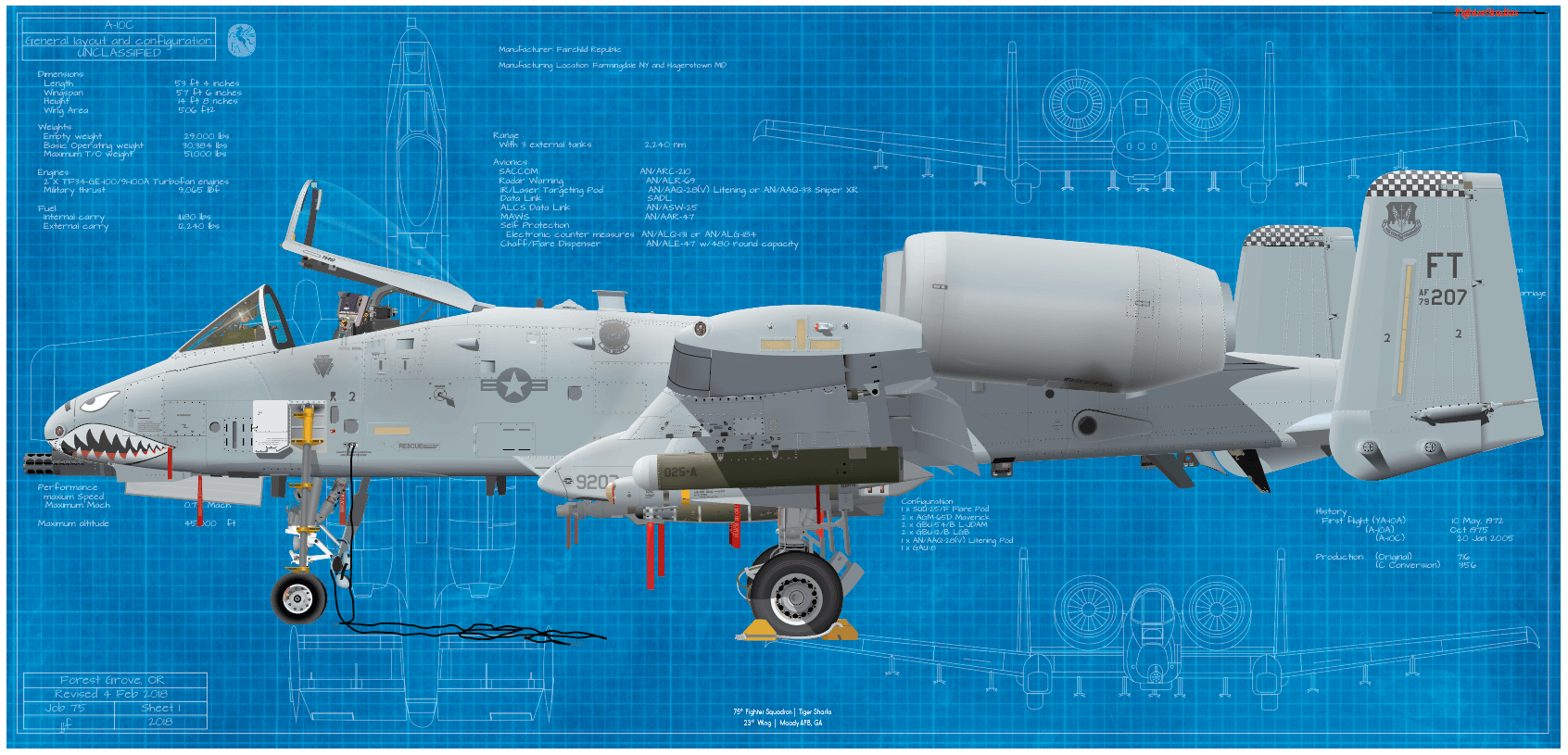 【あす楽対応】 II Thunderbolt A-10C 75  FS 航空機・ヘリコプター